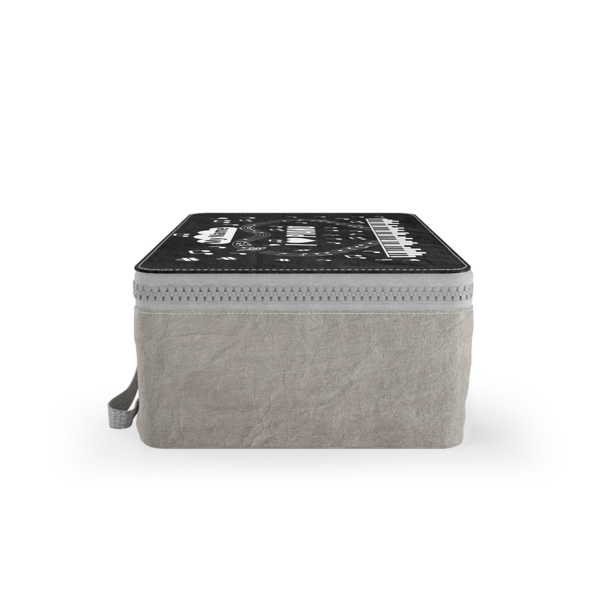 Music-themed Paper Lunch Bag: 'I love piano' - black & white