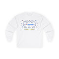 Music-themed Unisex Ultra Cotton Long Sleeve Tee: 'I love saxophone' - blue