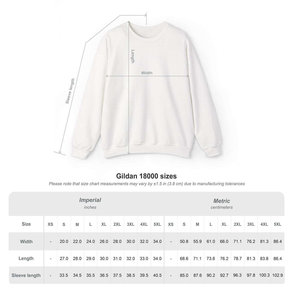 Music-themed Unisex Heavy Blend Crewneck Sweatshirt: 'I love guitar' - black & white
