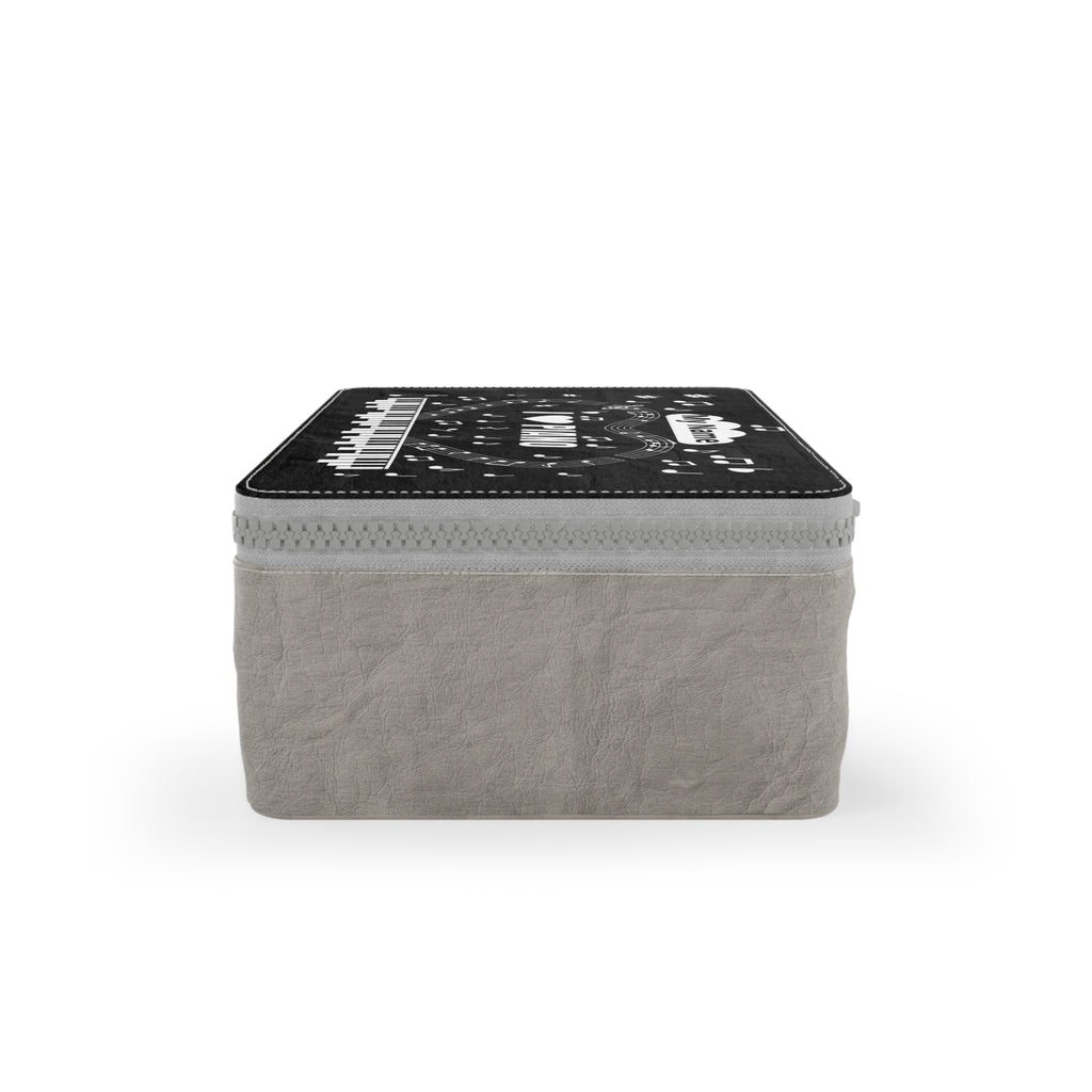 Music-themed Paper Lunch Bag: 'I love piano' - black & white
