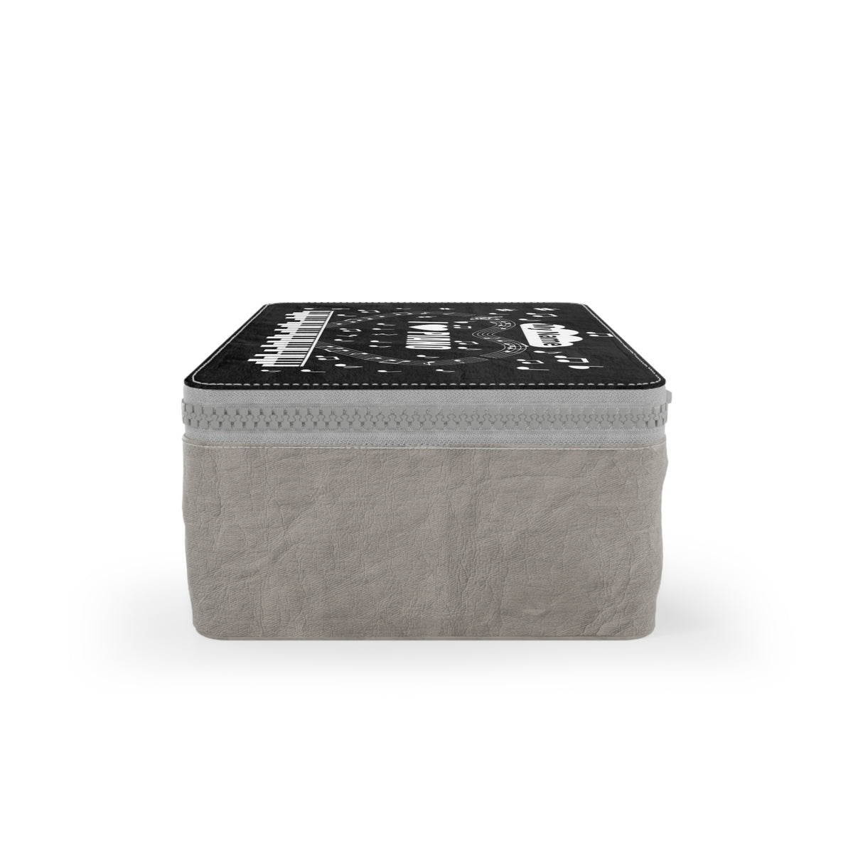 Music-themed Paper Lunch Bag: 'I love piano' - black & white