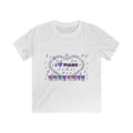 Music-themed Kids Softstyle Tee: 'I love piano' - violet