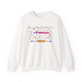 Music-themed Unisex Heavy Blend Crewneck Sweatshirt: 'I love ukulele' - pink