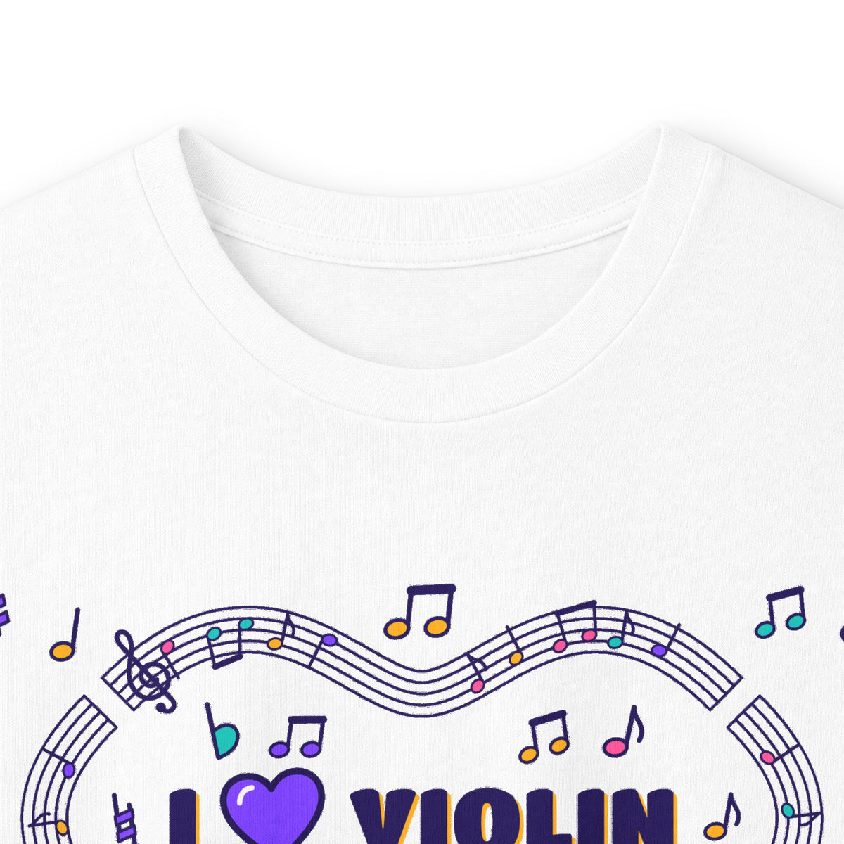 Music-themed Unisex Ultra Cotton Long Sleeve Tee: 'I love violin' - violet