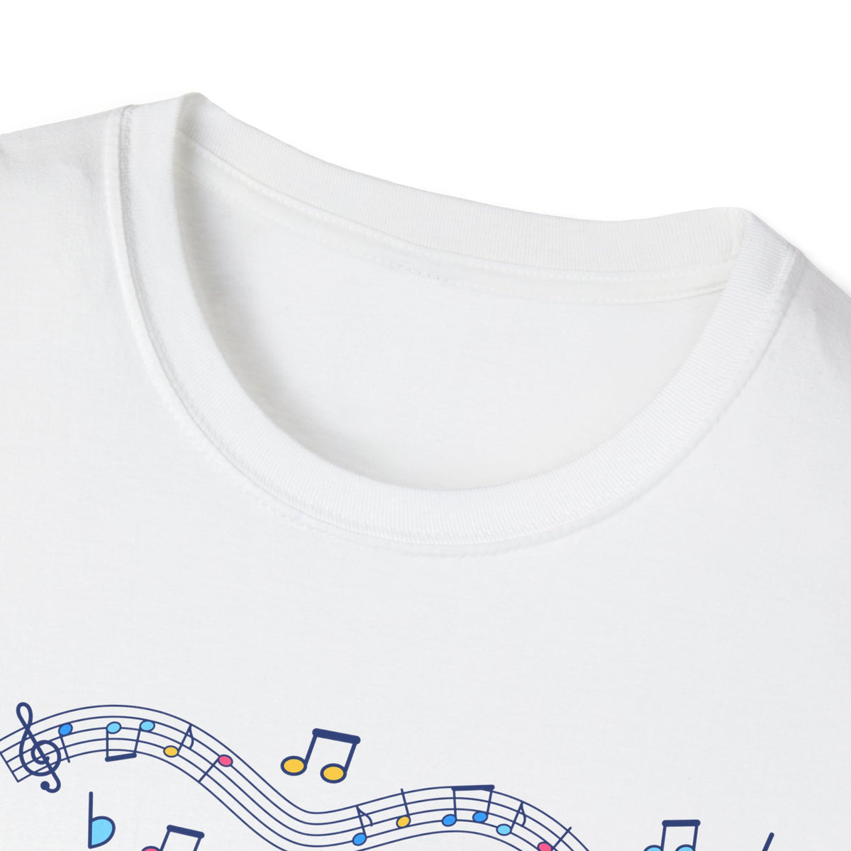 Music-themed Unisex Softstyle T-Shirt: 'I love violin' - blue
