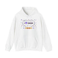 Music-themed Unisex Heavy Blend Hooded Sweatshirt: 'I love violin' - violet