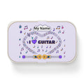 Music-themed Bento Lunch Box: 'I love guitar' - violet