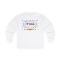 Music-themed Unisex Ultra Cotton Long Sleeve Tee: 'I love violin' - violet