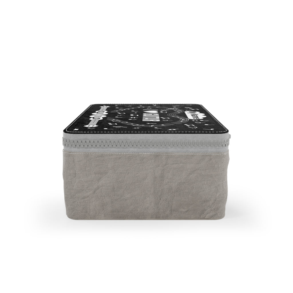 Music-themed Paper Lunch Bag: 'I love guitar' - black & white