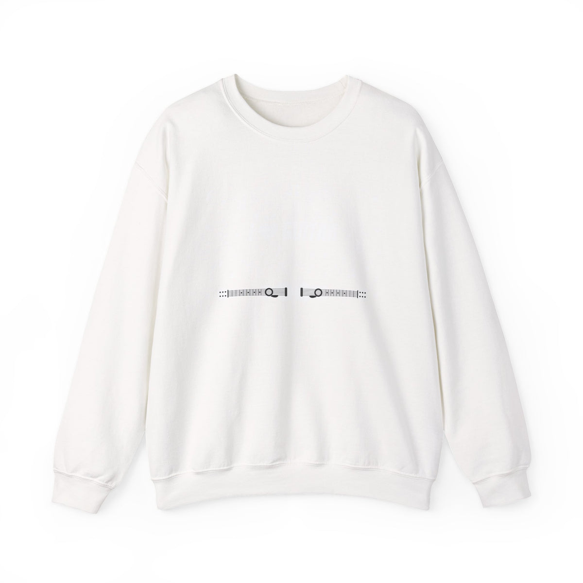 Music-themed Unisex Heavy Blend Crewneck Sweatshirt: 'I love guitar' - black & white