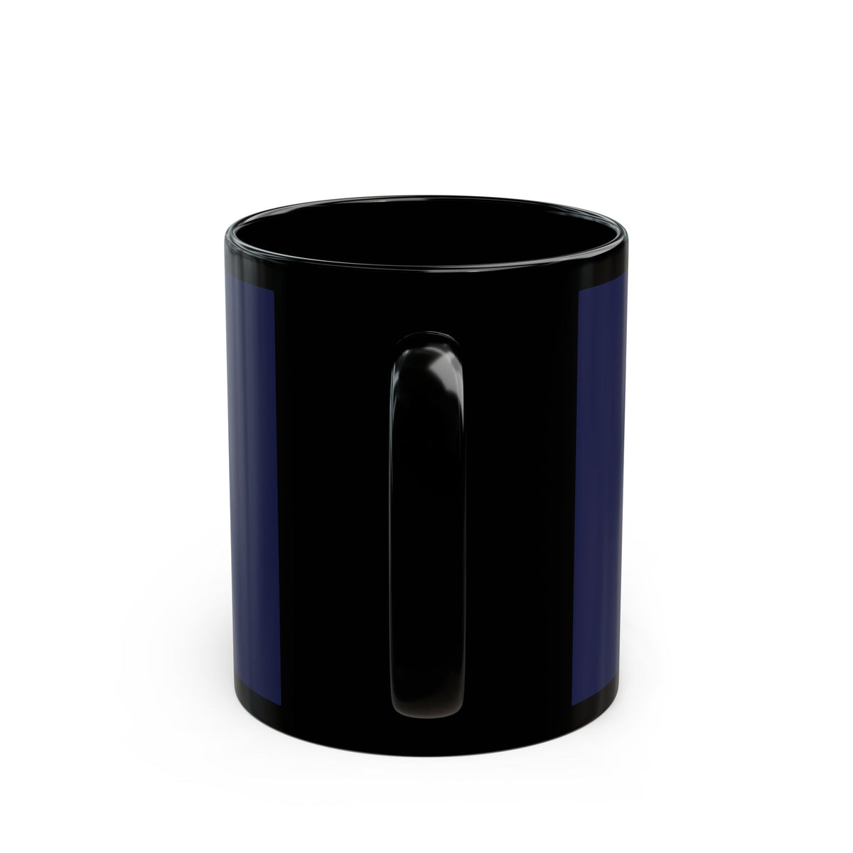 Music-themed Black Mug (11oz, 15oz): 'I love piano' heart - navy