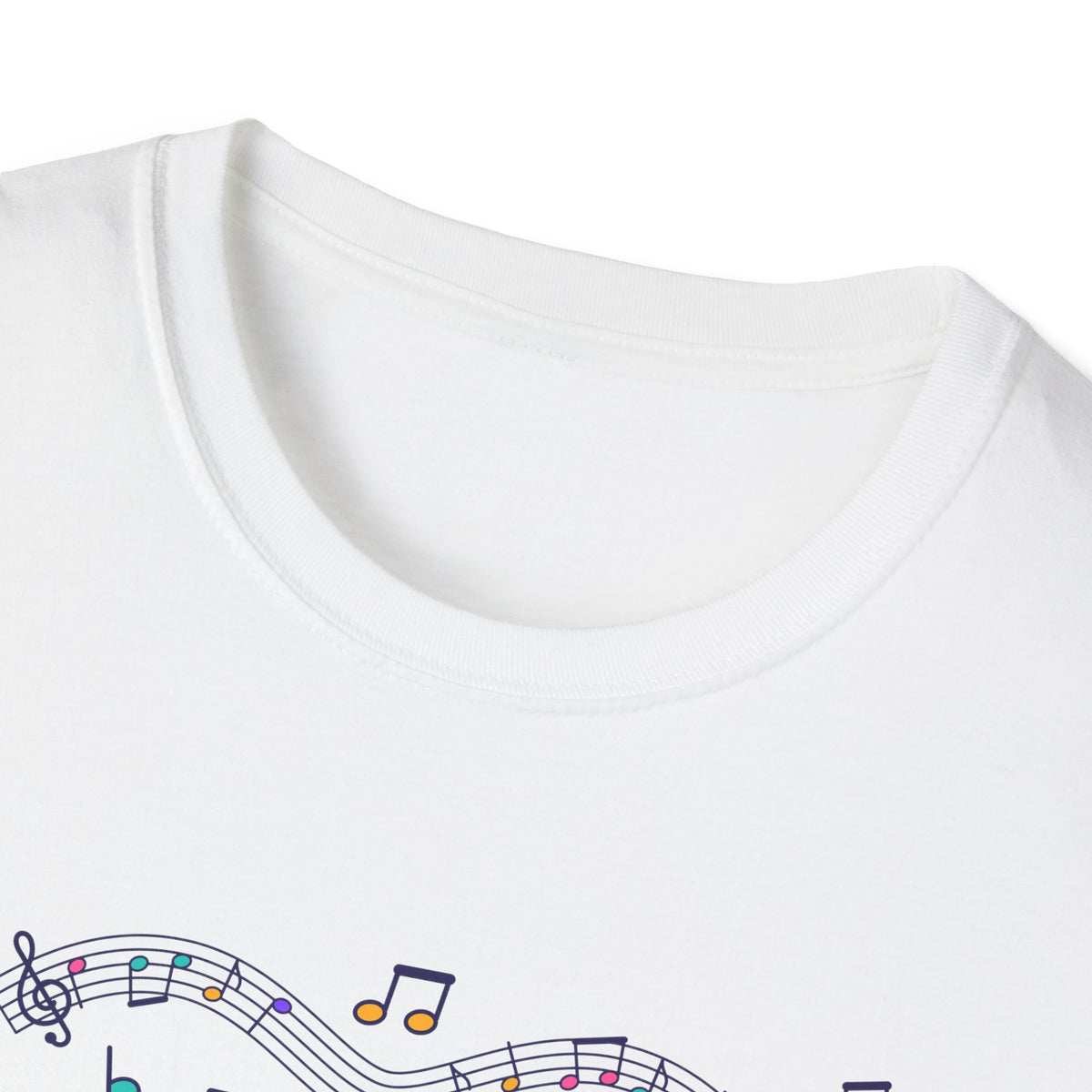 Music-themed Unisex Softstyle T-Shirt: 'I love guitar' - violet