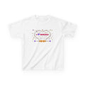 Music-themed Kids Heavy Cotton Tee: 'I love ukulele' - pink