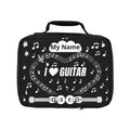 Music-themed Lunch Bag: 'I love guitar' - black & white