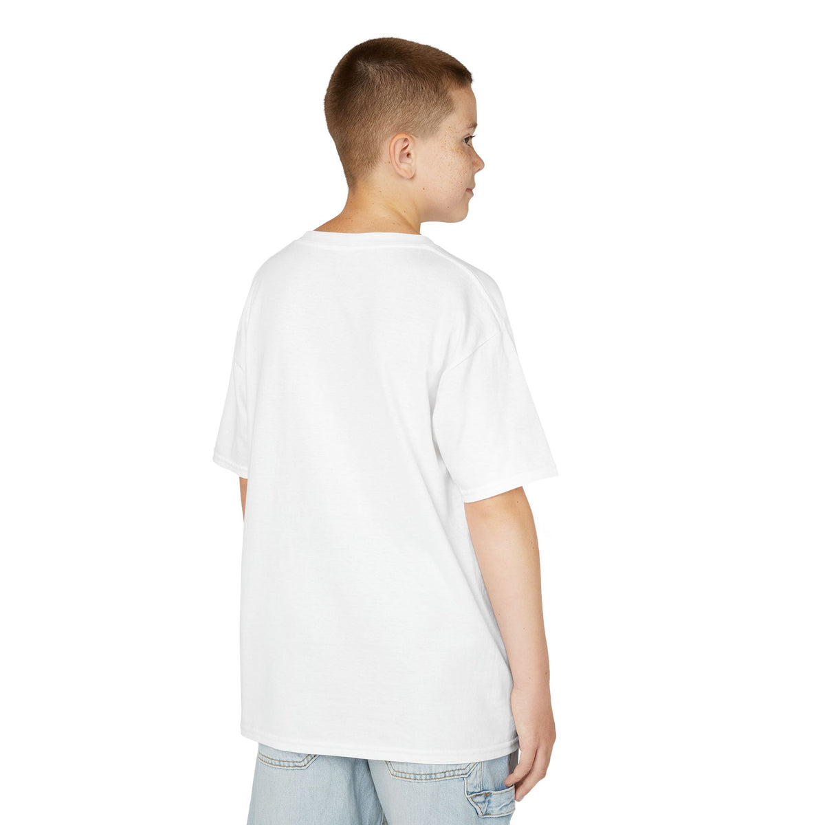 Music-themed Kids Heavy Cotton Tee: 'I love ukulele' - pink