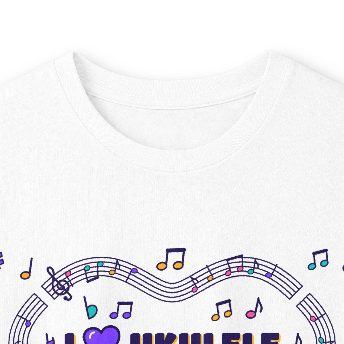 Music-themed Unisex Ultra Cotton Long Sleeve Tee: 'I love ukulele' - violet