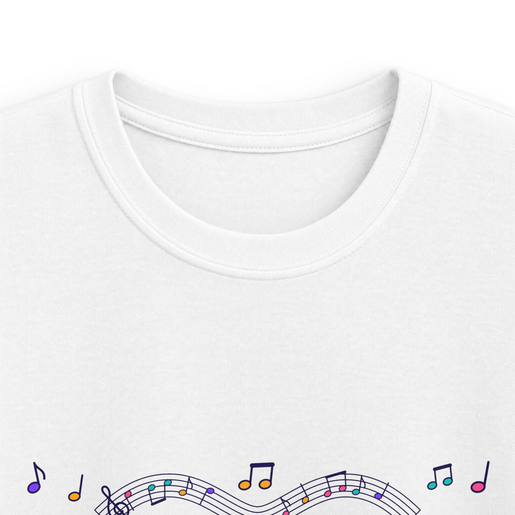 Music-themed Kids Softstyle Tee: 'I love piano' - violet
