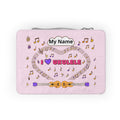 Music-themed Paper Lunch Bag: 'I love ukulele' - pink