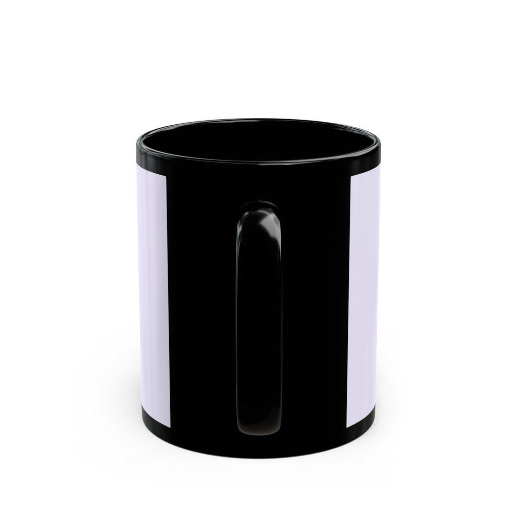 Music-themed Black Mug (11oz, 15oz): 'I love piano' heart - violet
