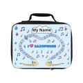 Music-themed Lunch Bag: 'I love saxophone' - blue