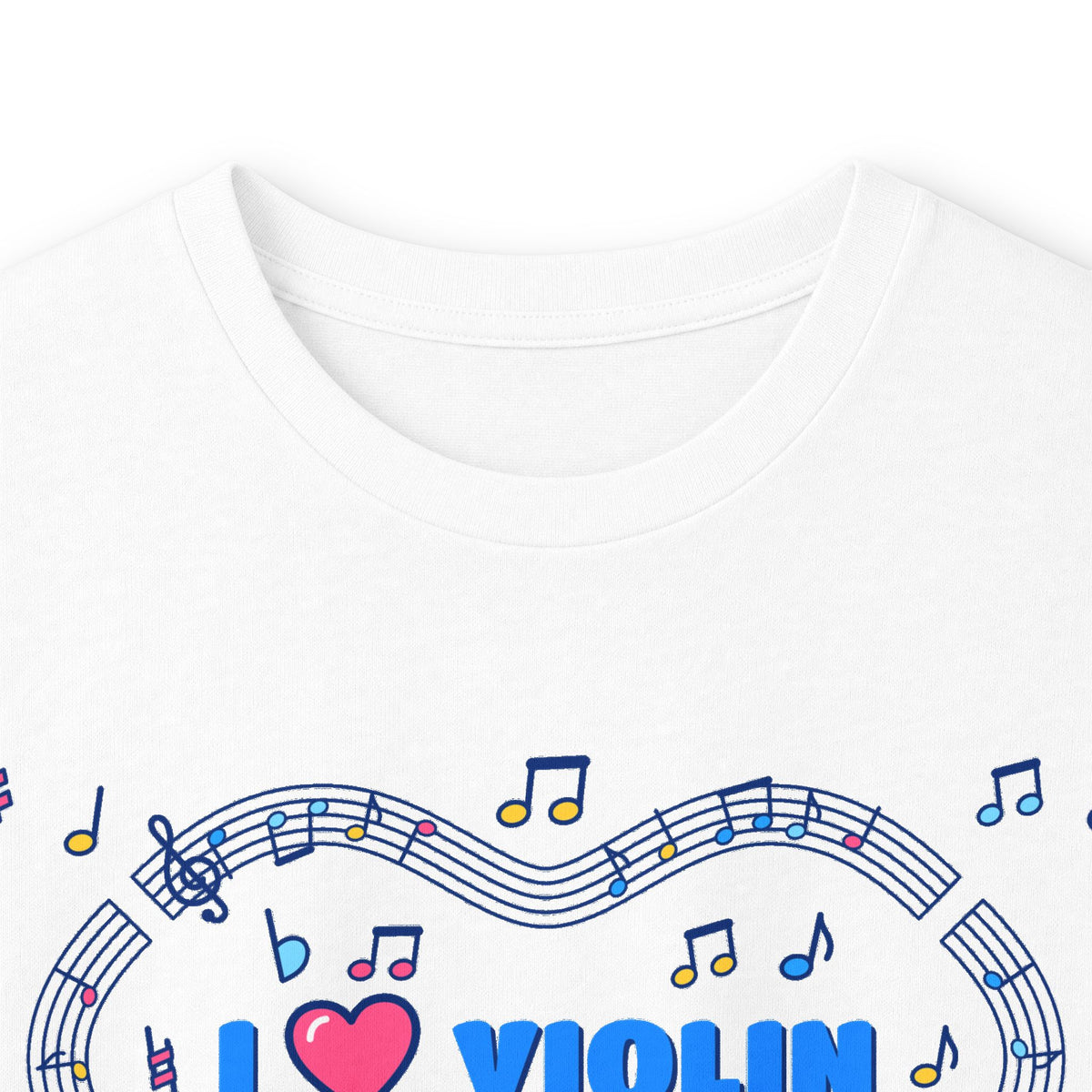 Music-themed Unisex Ultra Cotton Long Sleeve Tee: 'I love violin' - blue
