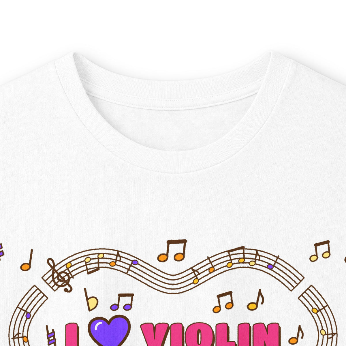 Music-themed Unisex Ultra Cotton Long Sleeve Tee: 'I love violin' - pink