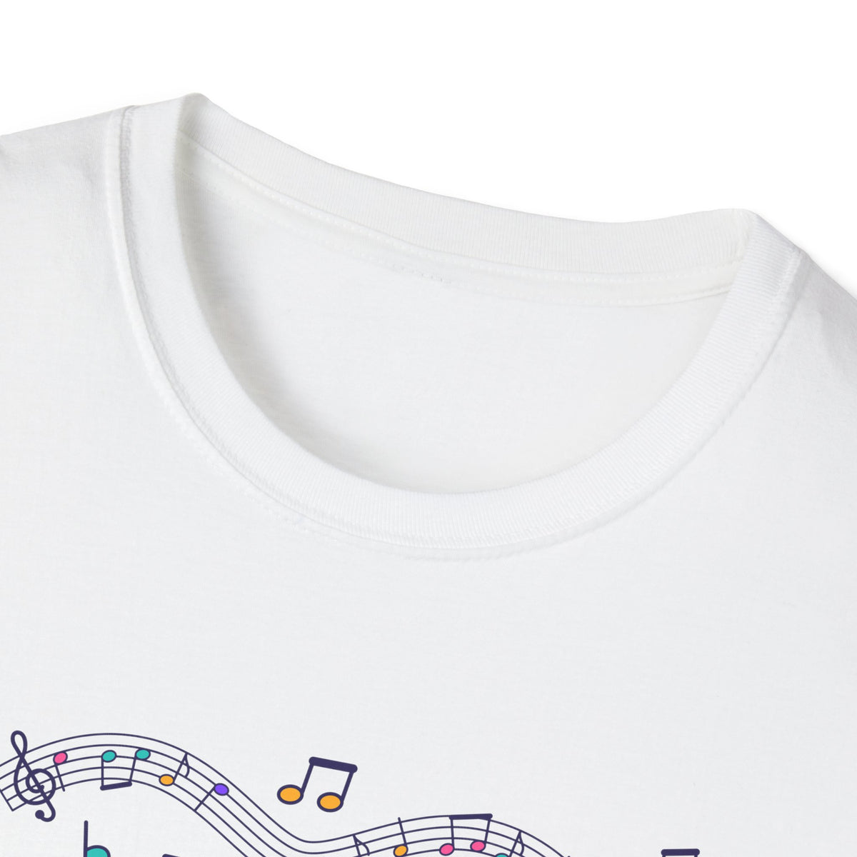 Music-themed Unisex Softstyle T-Shirt: 'I love ukulele' - violet
