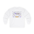 Music-themed Unisex Ultra Cotton Long Sleeve Tee: 'I love ukulele' - violet