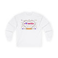 Music-themed Unisex Ultra Cotton Long Sleeve Tee: 'I love guitar' - pink