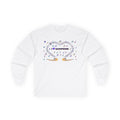 Music-themed Unisex Ultra Cotton Long Sleeve Tee: 'I love saxophone' - violet