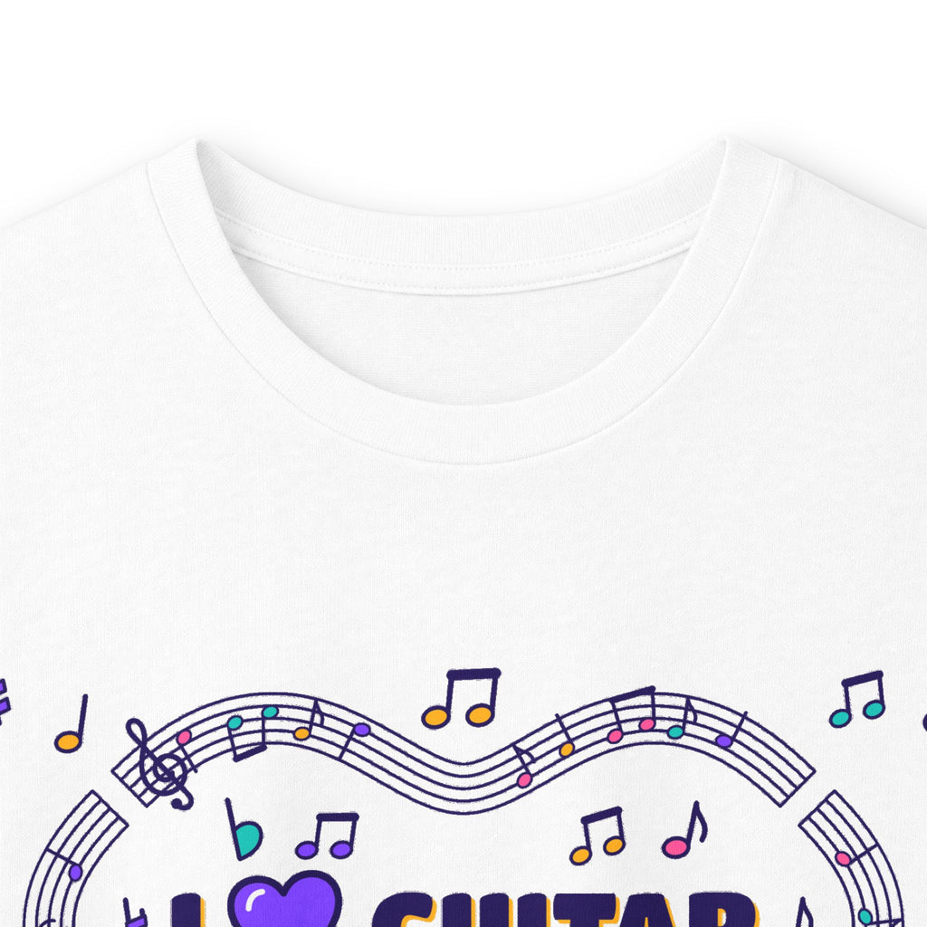 Music-themed Unisex Ultra Cotton Long Sleeve Tee: 'I love guitar' - violet