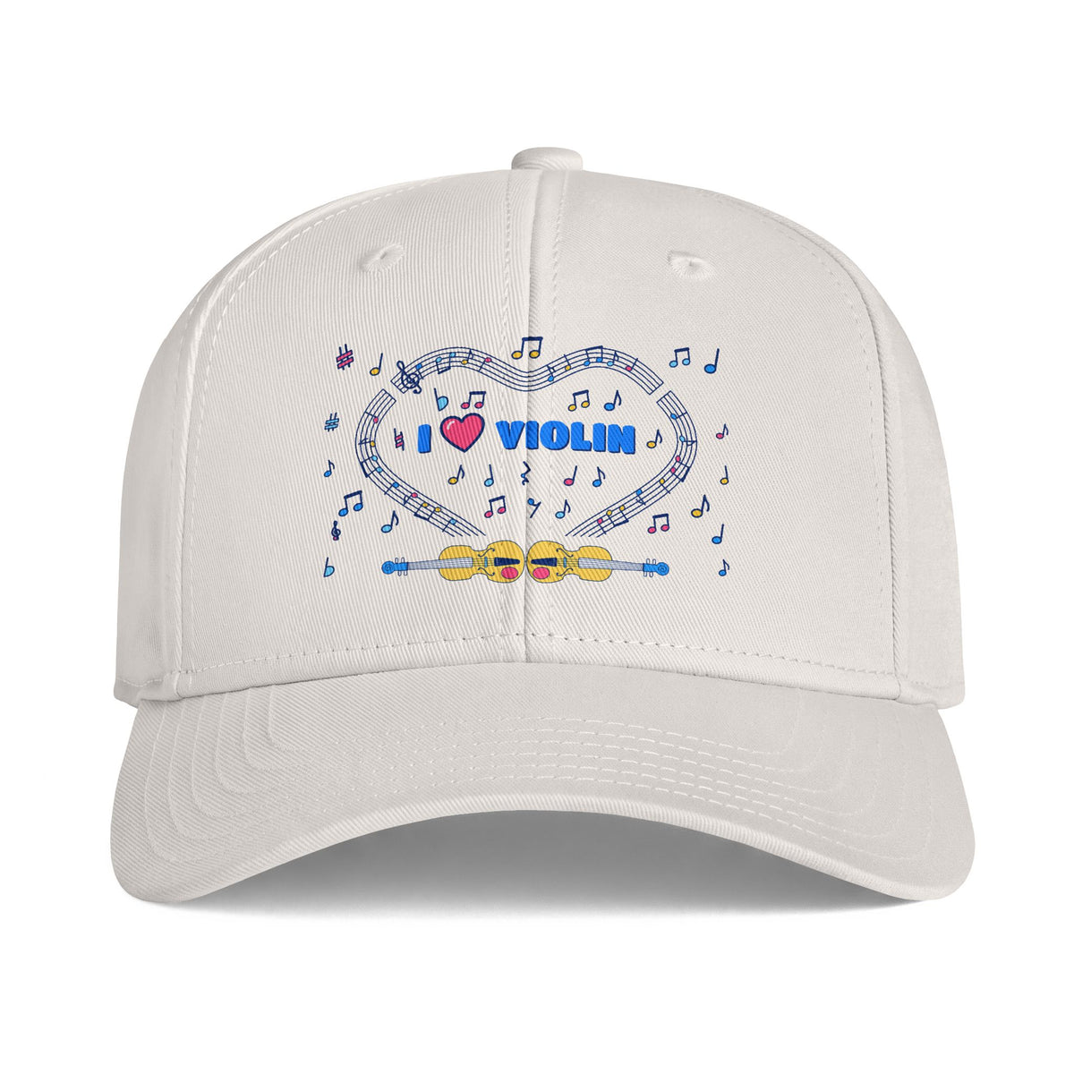 Music-themed Icon Cap: 'I love violin' - blue