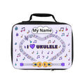 Music-themed Lunch Bag: 'I love ukulele' - violet