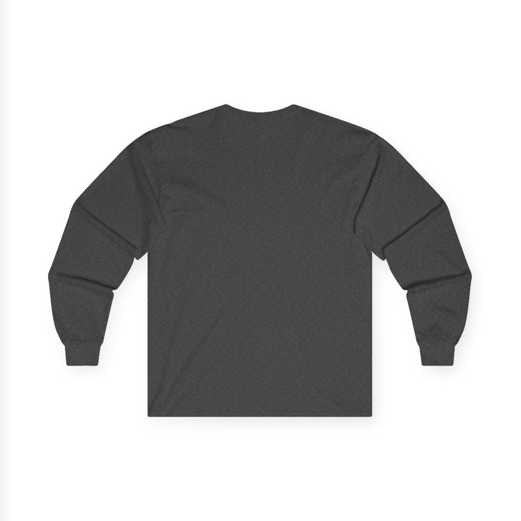 Music-themed Unisex Ultra Cotton Long Sleeve Tee: 'I love saxophone' - black & white