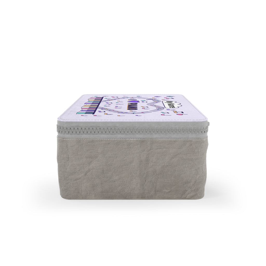 Music-themed Paper Lunch Bag: 'I love piano' - violet