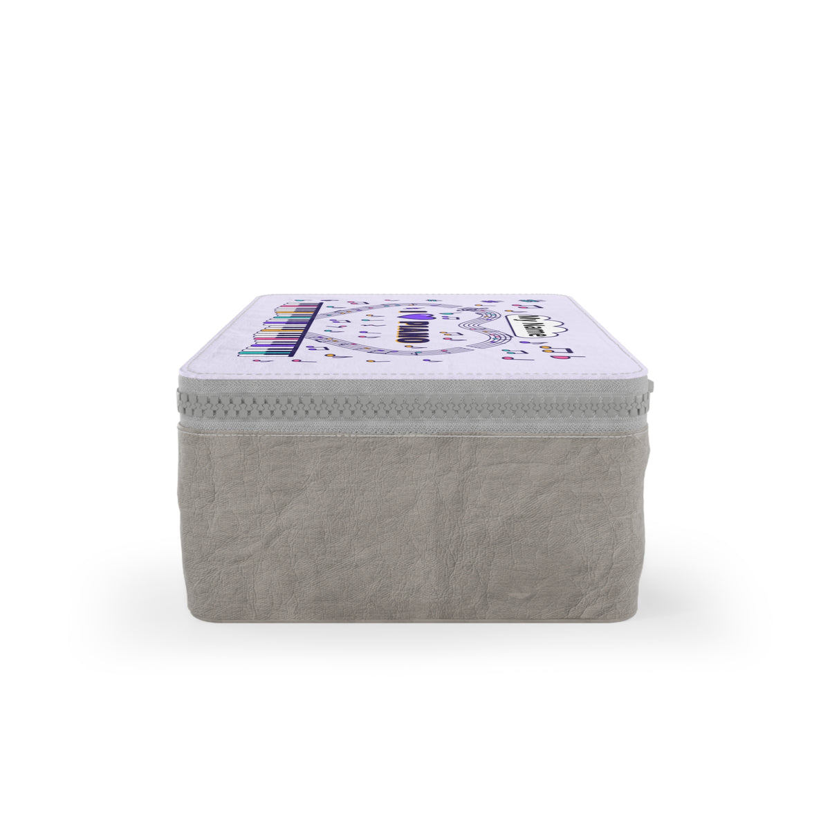 Music-themed Paper Lunch Bag: 'I love piano' - violet
