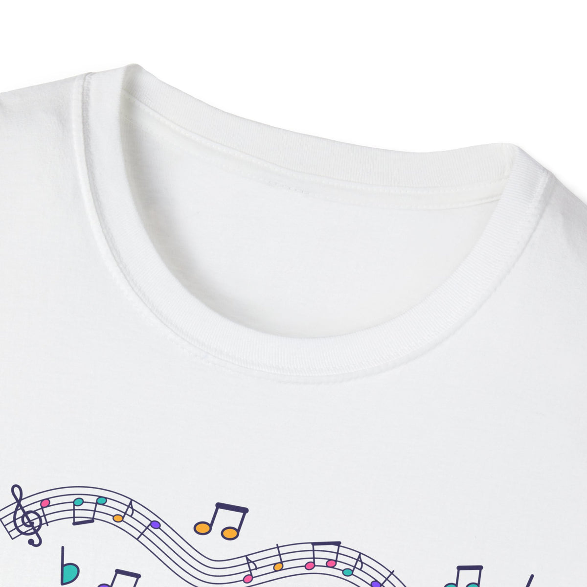 Music-themed Unisex Softstyle T-Shirt: 'I love violin' - violet