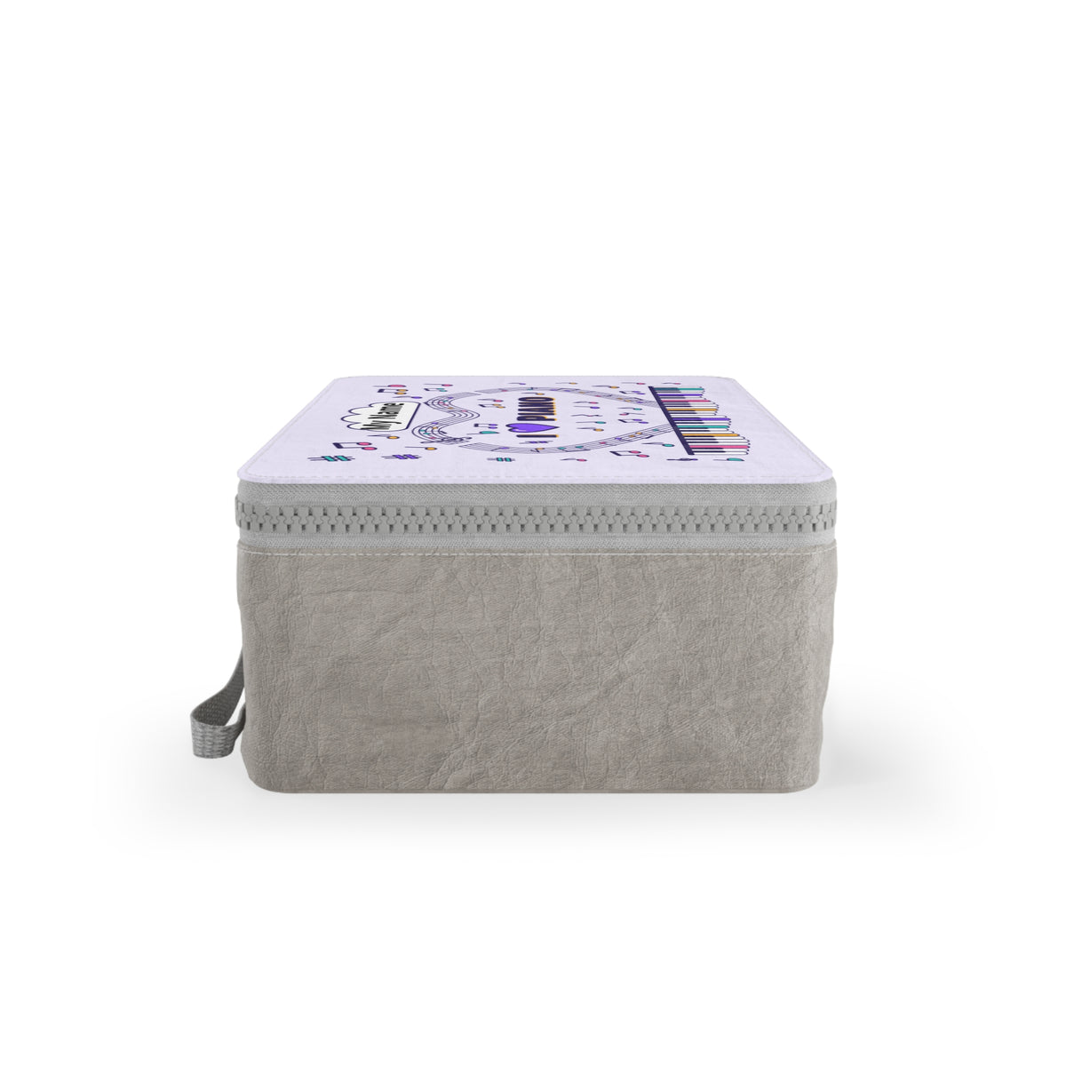 Music-themed Paper Lunch Bag: 'I love piano' - violet