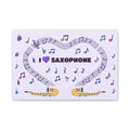 Music-themed Classic Canvas: 'I love saxophone' - violet