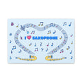 Music-themed Classic Canvas: 'I love saxophone' - blue