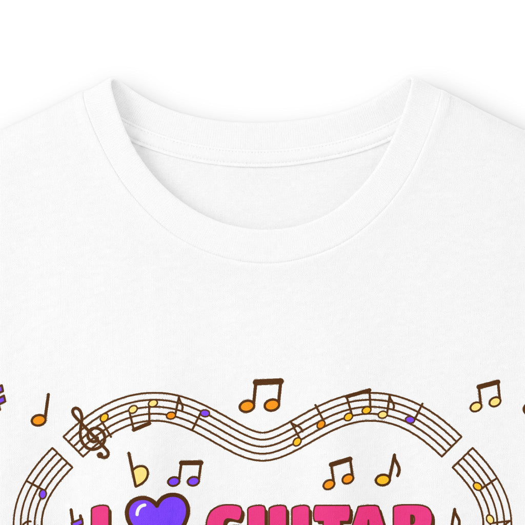 Music-themed Unisex Ultra Cotton Long Sleeve Tee: 'I love guitar' - pink
