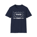 Music-themed Unisex Softstyle T-Shirt: 'I love guitar' - black & white
