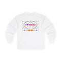 Music-themed Unisex Ultra Cotton Long Sleeve Tee: 'I love ukulele' - pink