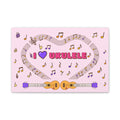 Music-themed Classic Canvas: 'I love ukulele' - pink