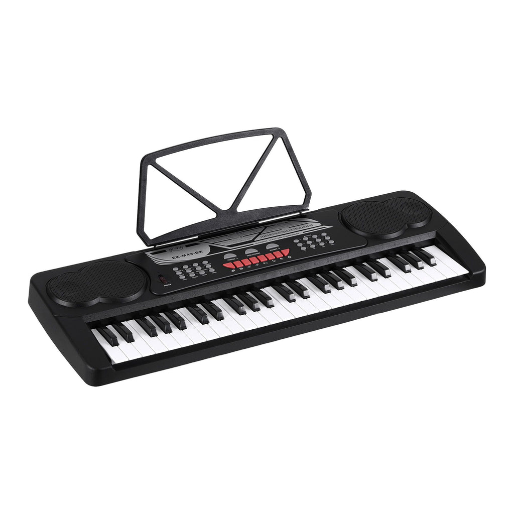 Alpha 49 Key Electronic Keyboard Portable Digital Piano Musical Instrument Black