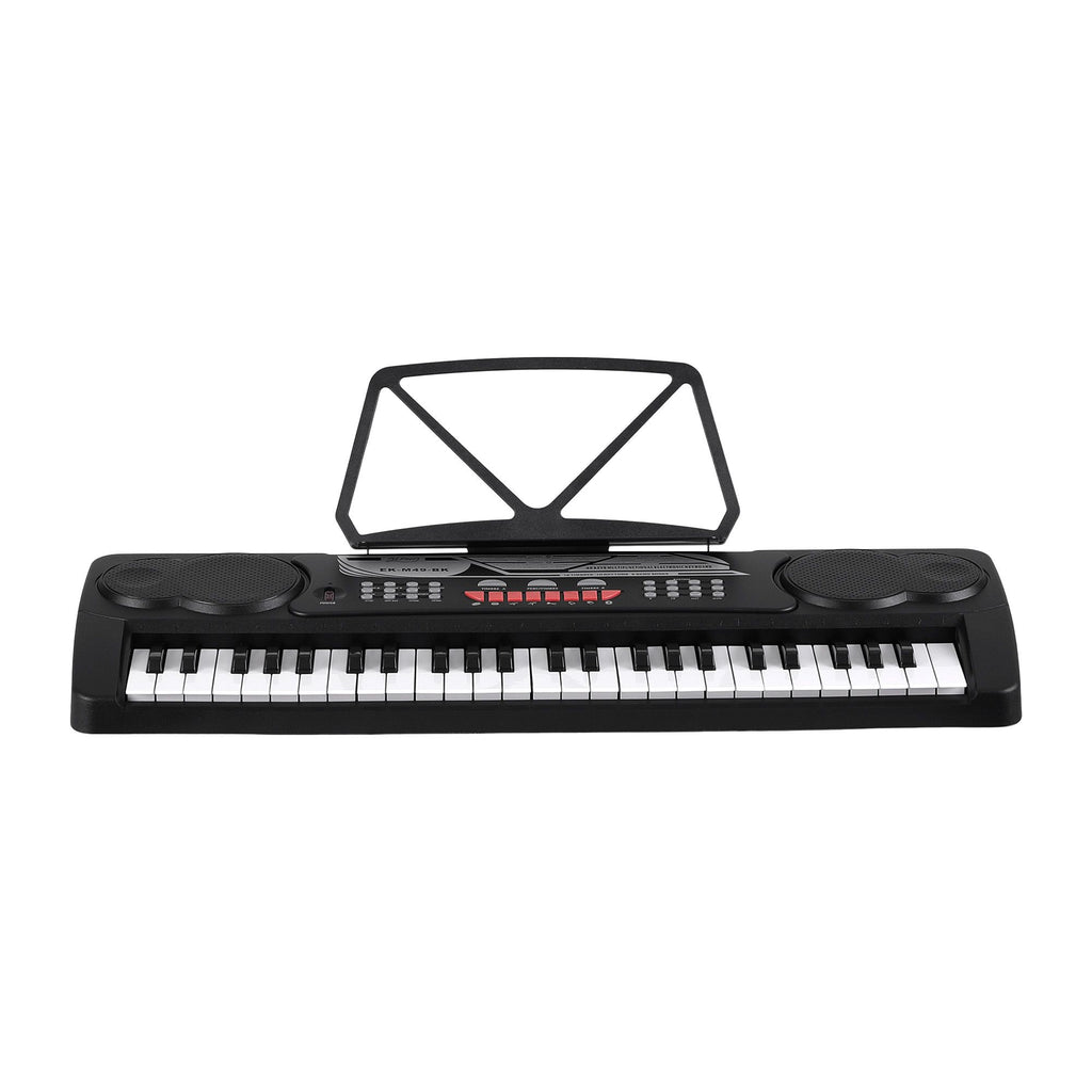 Alpha 49 Key Electronic Keyboard Portable Digital Piano Musical Instrument Black