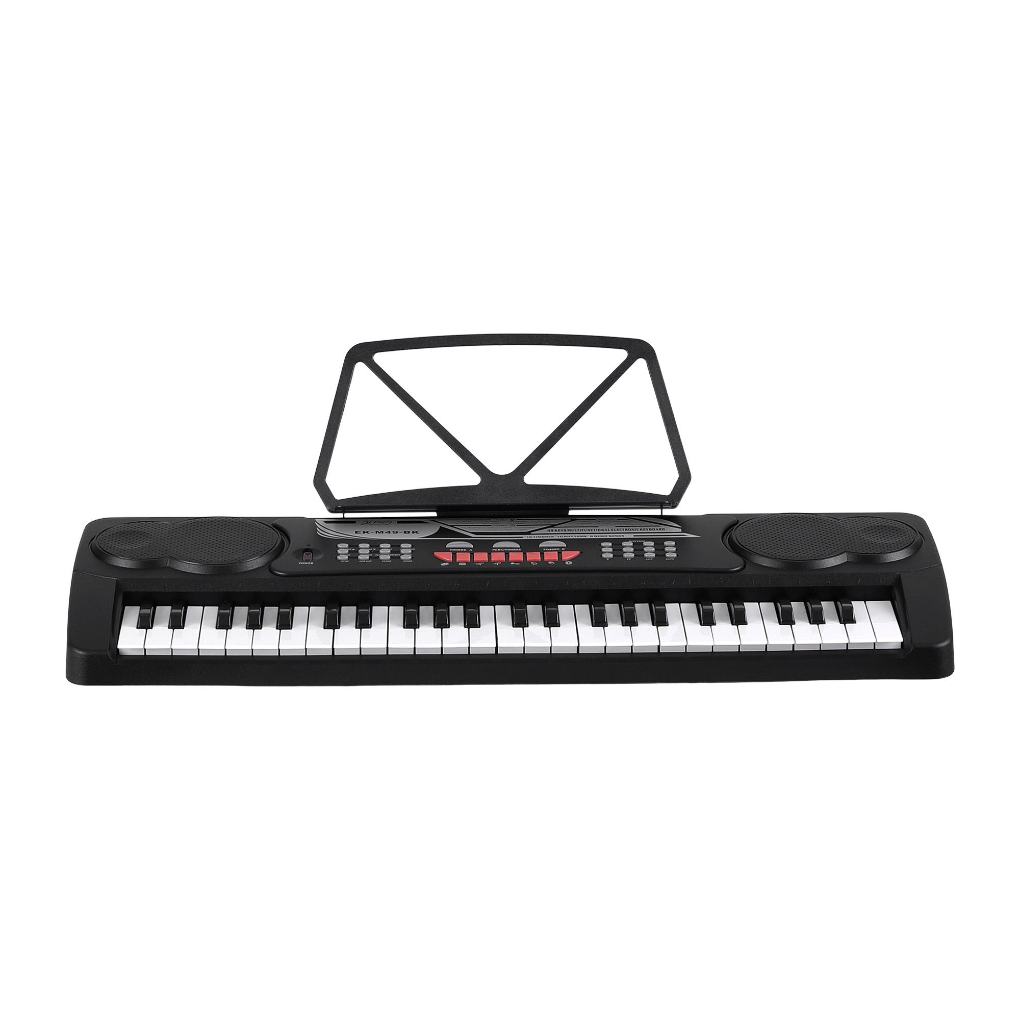 Alpha 49 Key Electronic Keyboard Portable Digital Piano Musical Instrument Black