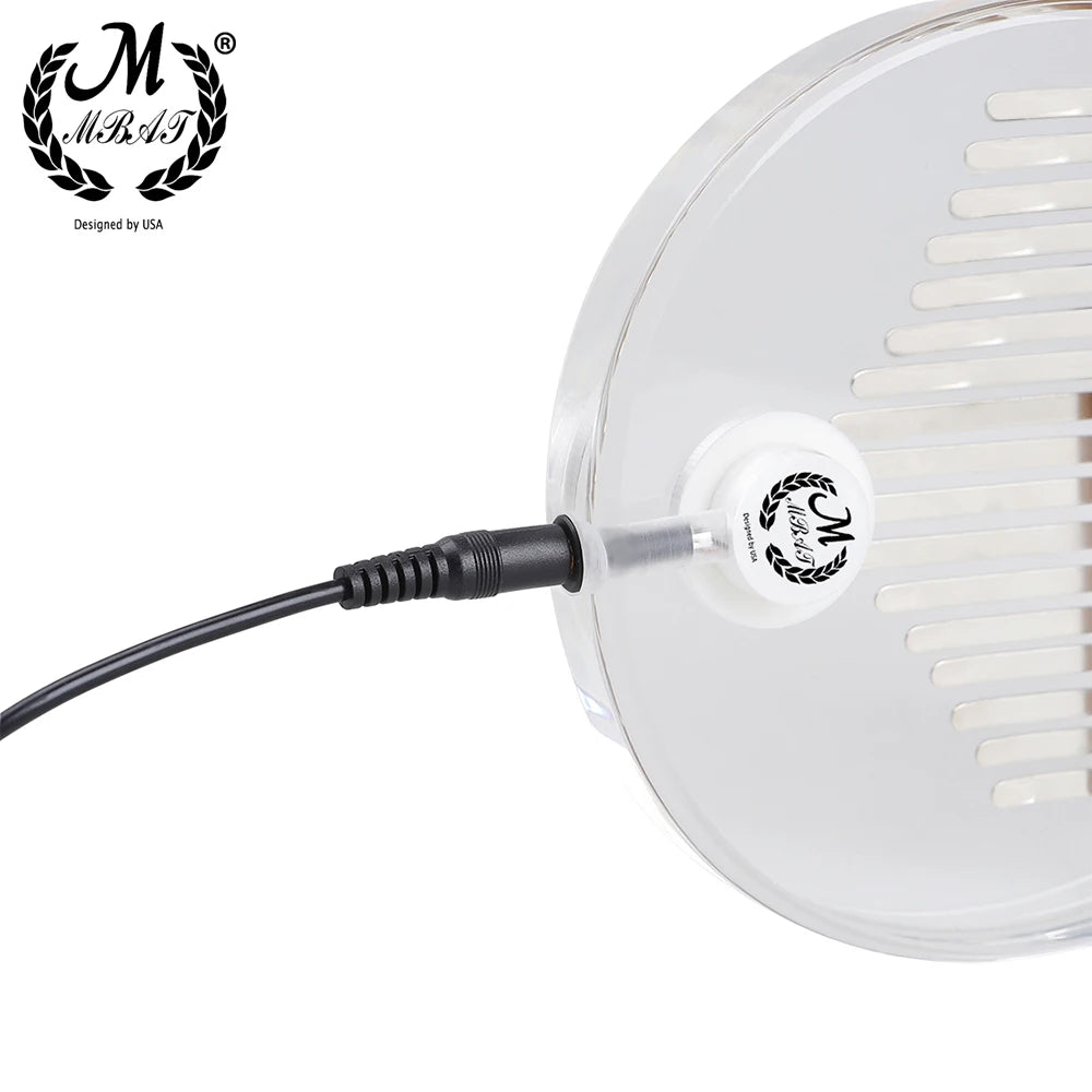 M MBAT 17 Key Acrylic Kalimba Thumb Piano Musical Instrument Gift Transparent Crystal Cartoon Bear Design Connectable Speakers