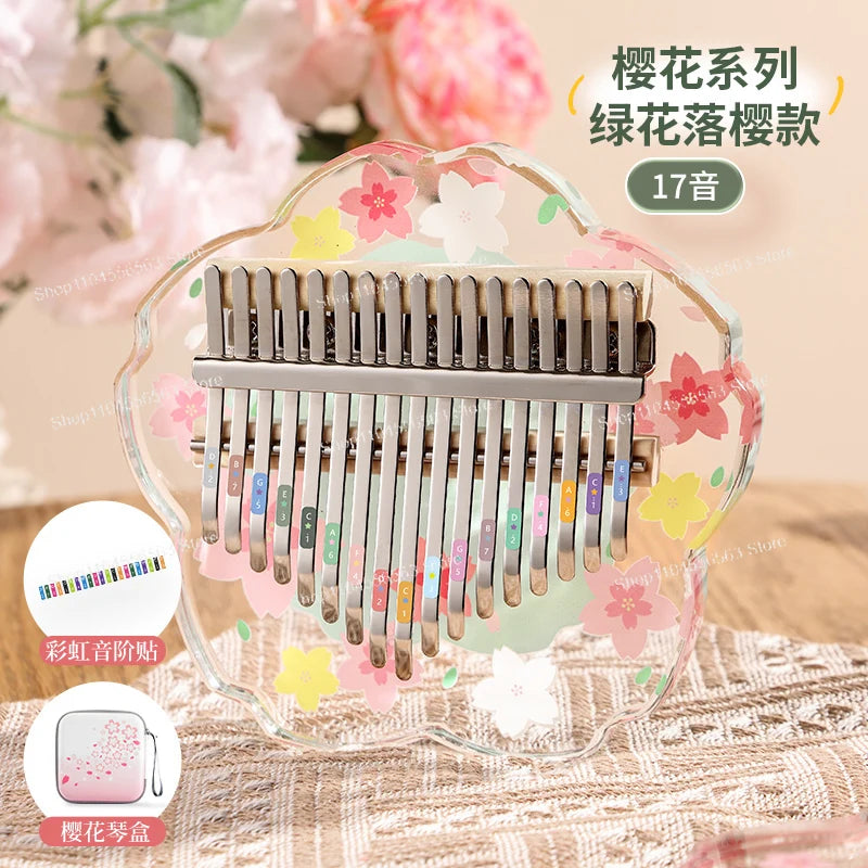 Crystal Kalimba Finger Piano - High-Appearance Easy-to-Learn Thumb Piano for Girls & Kids