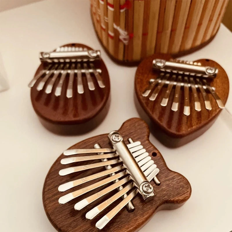 8 Key Kalimba Thumb Piano for Kids - Cute Music Instrument Pendant Keychain Accessory Beginner Friendly Gifts for Music Lovers
